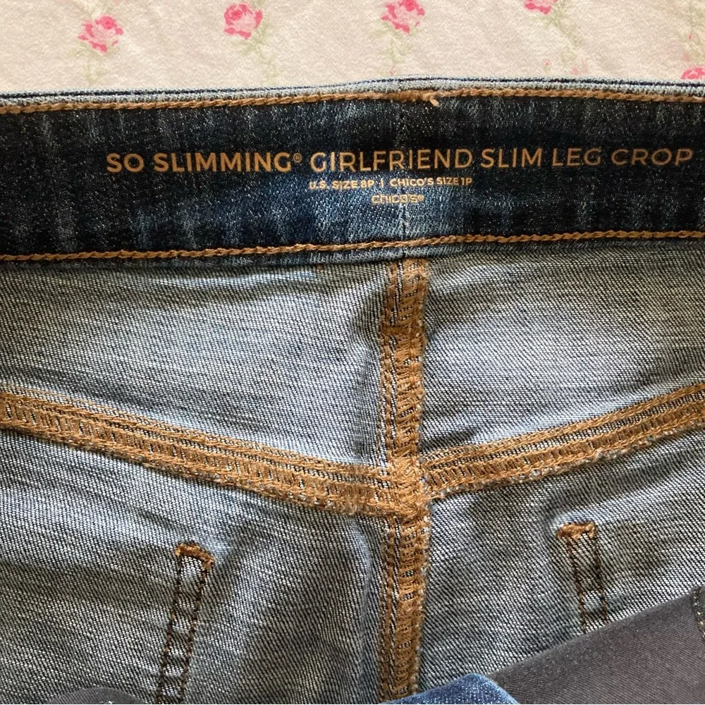 Chico's Girlfriend Slim Leg Crop Denim Jeans | NWT - Picture 8 of 10
